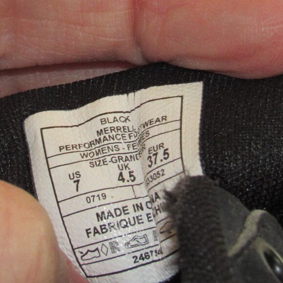 Merrell Simien Black/Gray Waterproof Hiking Shoes Women's Size 7 J033052 EUC - Picture 15 of 15